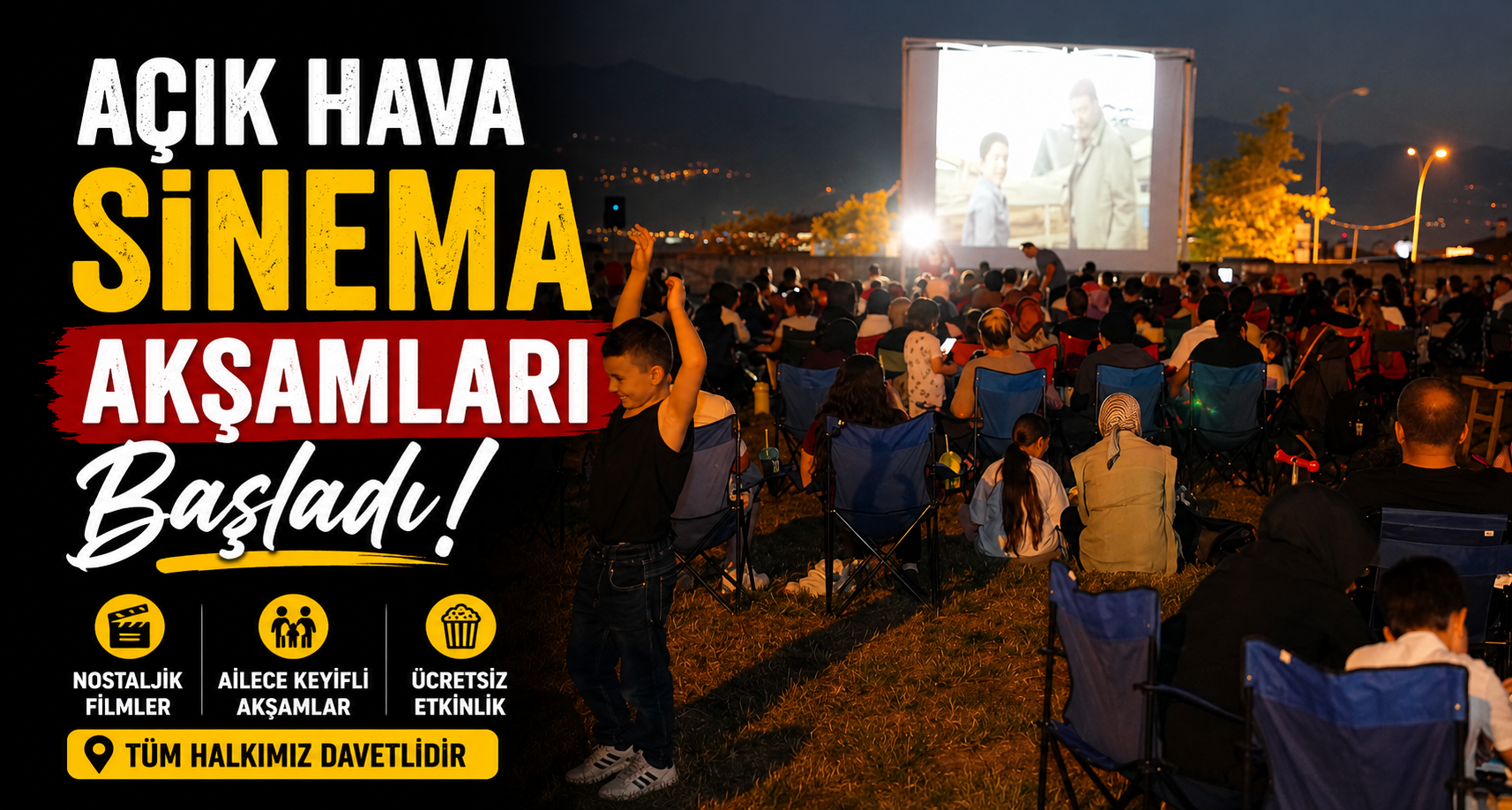 Açık Hava Sinema Akşamları Başladı