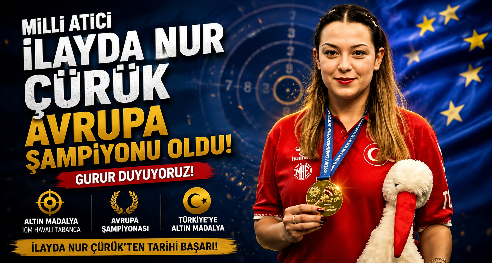 Milli atıcı İlayda Nur Çürük Avrupa şampiyonu olduMilli atıcı İlayda Nur Çürük Avrupa şampiyonu oldu