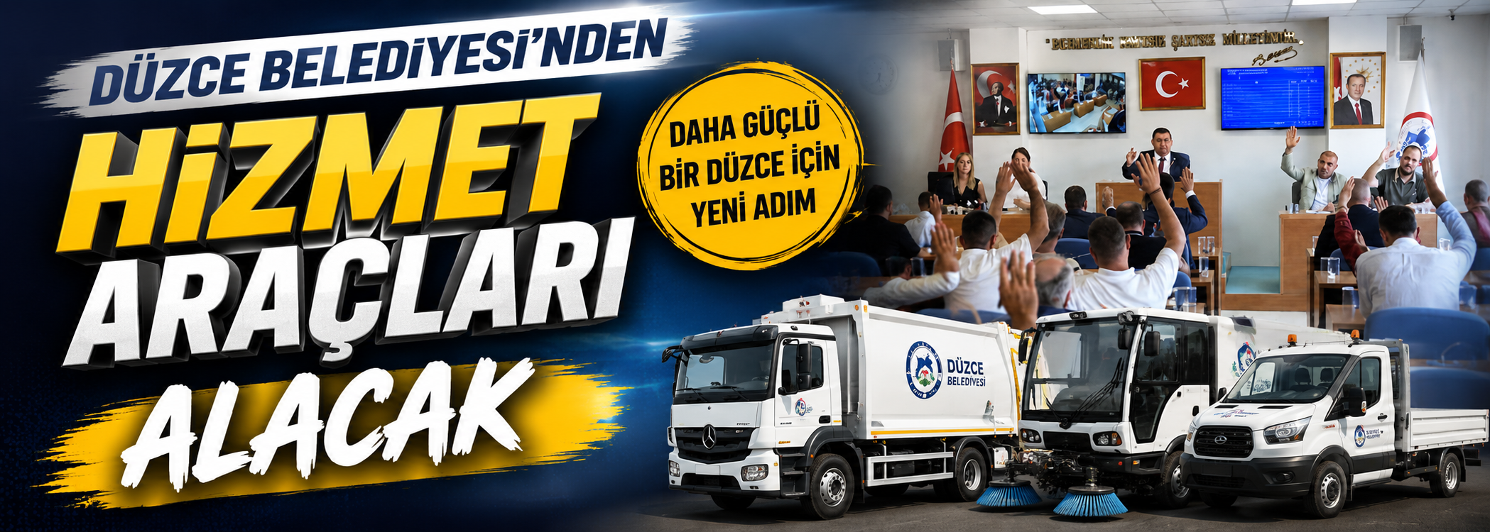 Düzce Belediyesi hizmet araçları alacak