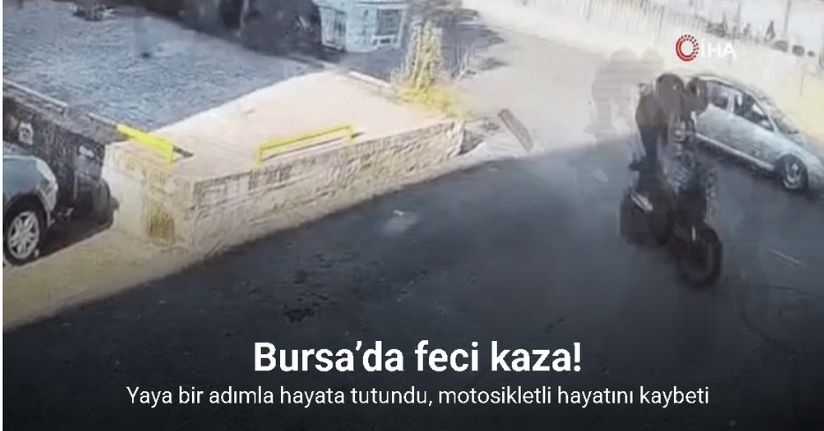 Bir adımla hayata tutundu, motosikletli duvara çarparak can verdi