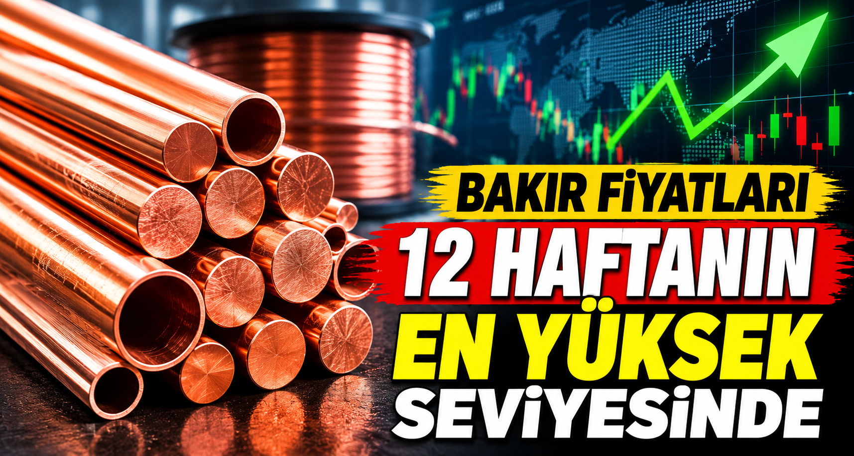 Bakır fiyatları 12 haftanın en yüksek seviyesinde