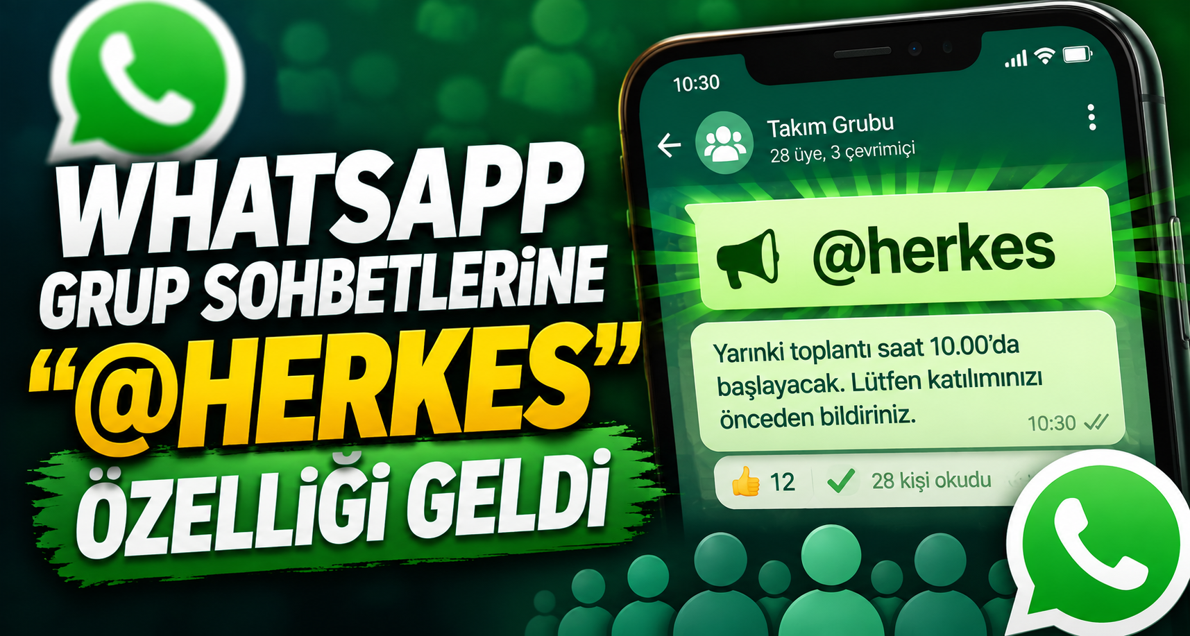 WhatsApp grup sohbetlerine 