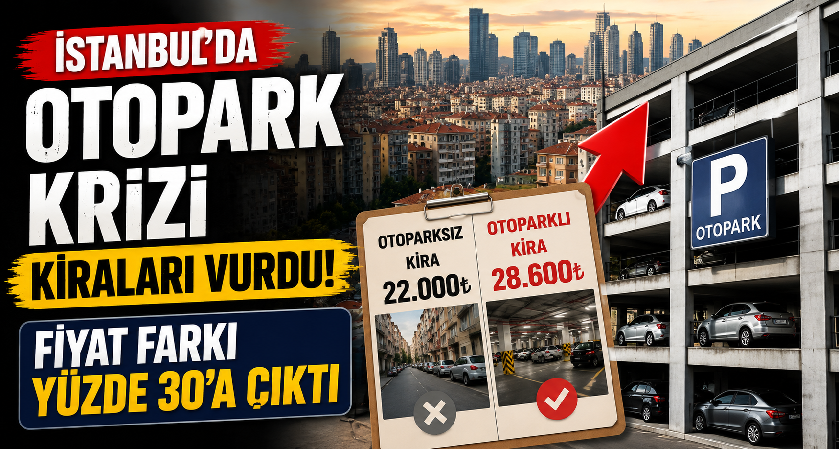 İstanbul’da otopark krizi kiraları vurdu: Fiyat farkı yüzde 30’a çıktı