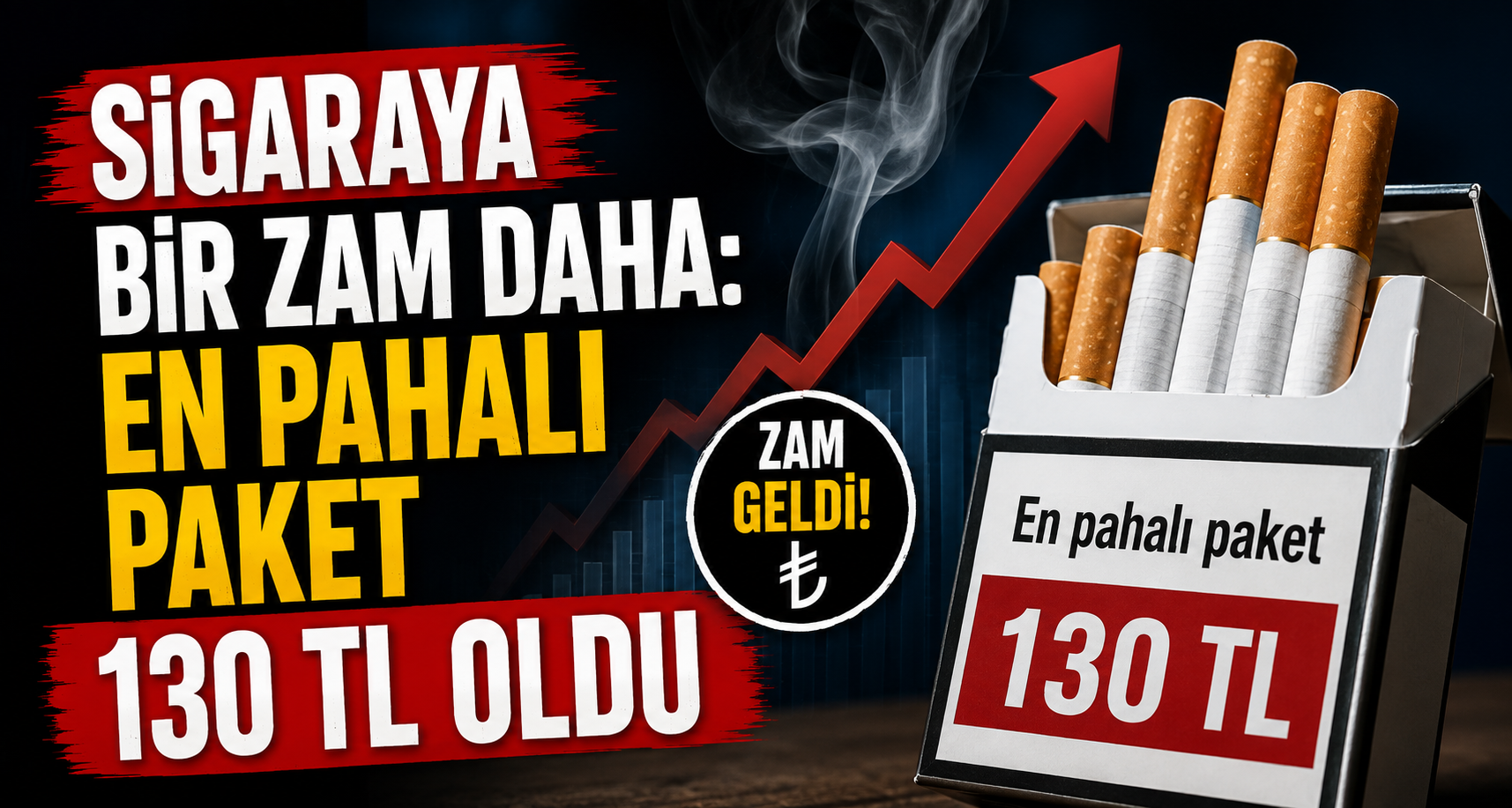 Sigaraya bir zam daha: En pahalı paket 130 TL oldu