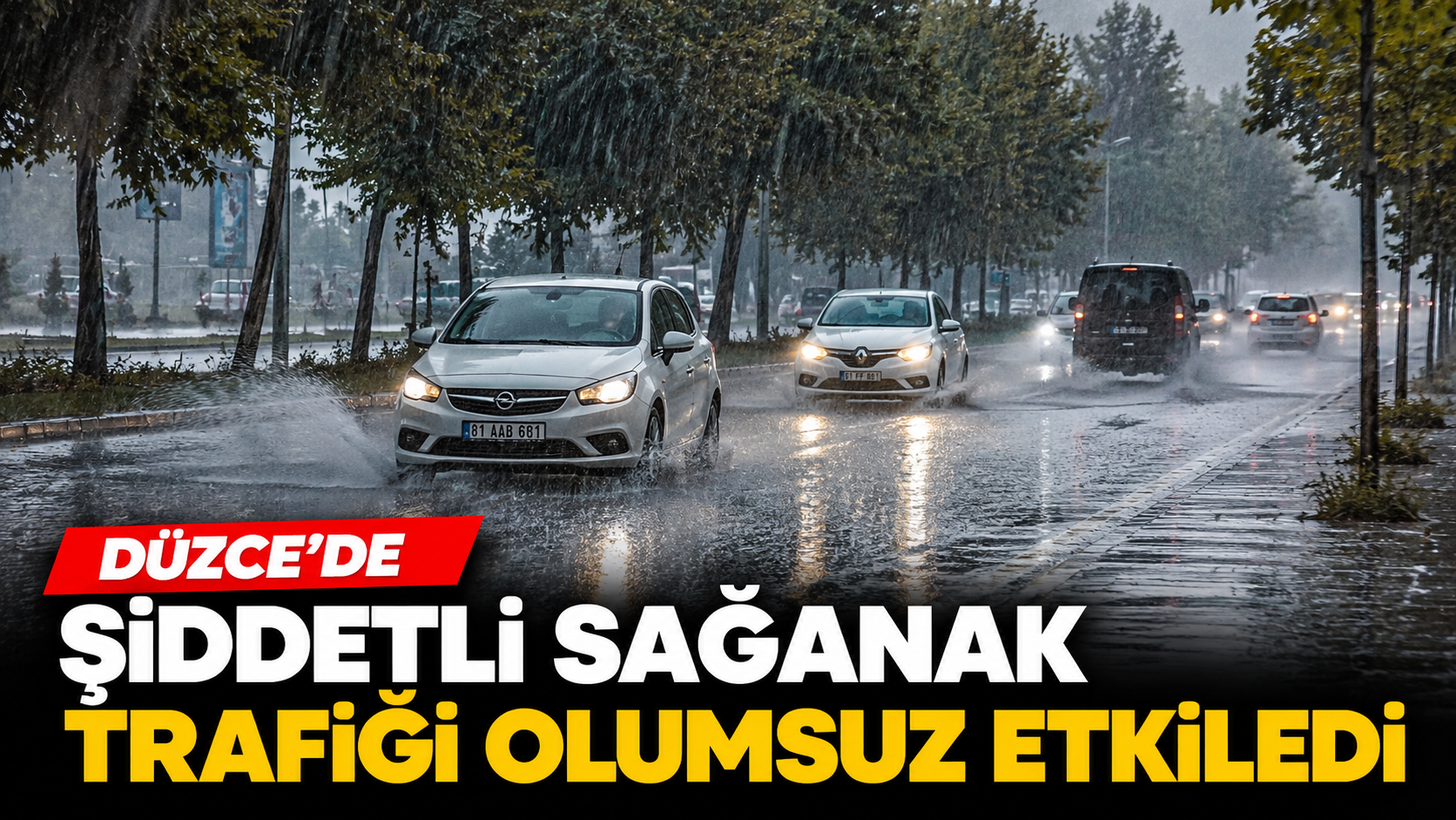 Düzce’de Serinleten Yağış
