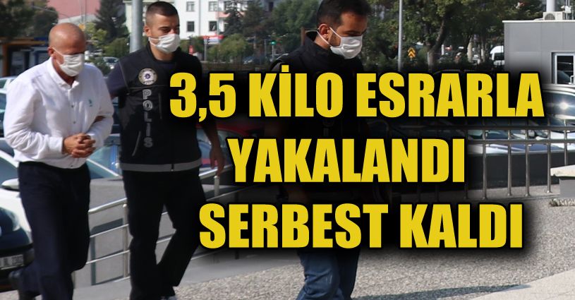 Bolu’da 3,5 kilo esrarla yakalan şüpheli serbest bırakıldı