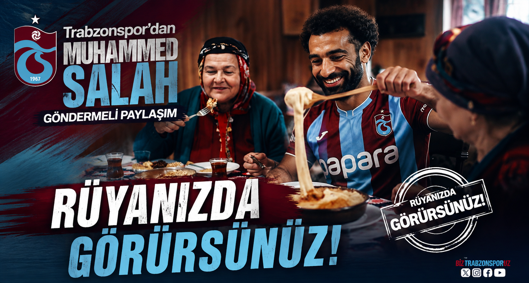 Trabzonspor’dan ‘Rüyanızda görürsünüz’ denilen Muhammed Salah göndermeli paylaşım
