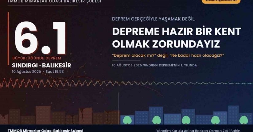 Sındırgı depreminin 1. yılında Mimarlar Odasından uyarı;