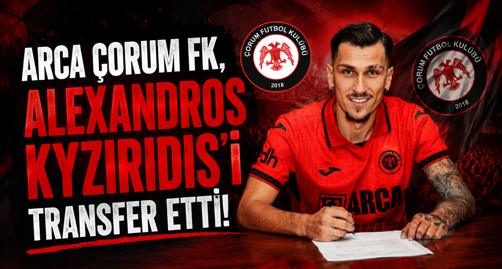 Arca Çorum FK, Alexandros Kyziridis'i transfer etti
