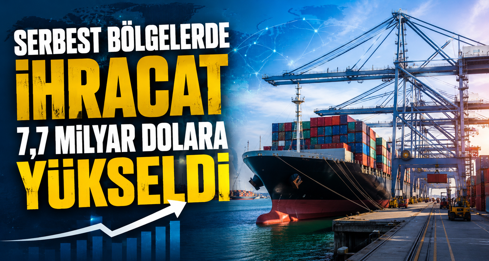 Serbest bölgelerde ihracat 7,7 milyar dolara yükseldi