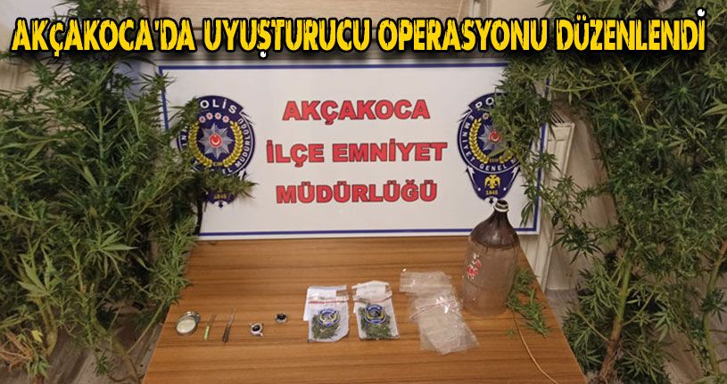 Akçakoca’da Uyuşturucu Operasyonu Düzenlendi