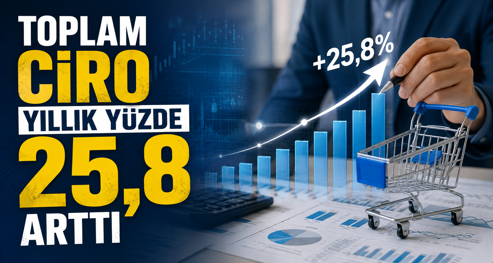 Toplam ciro yıllık yüzde 25,8 arttı