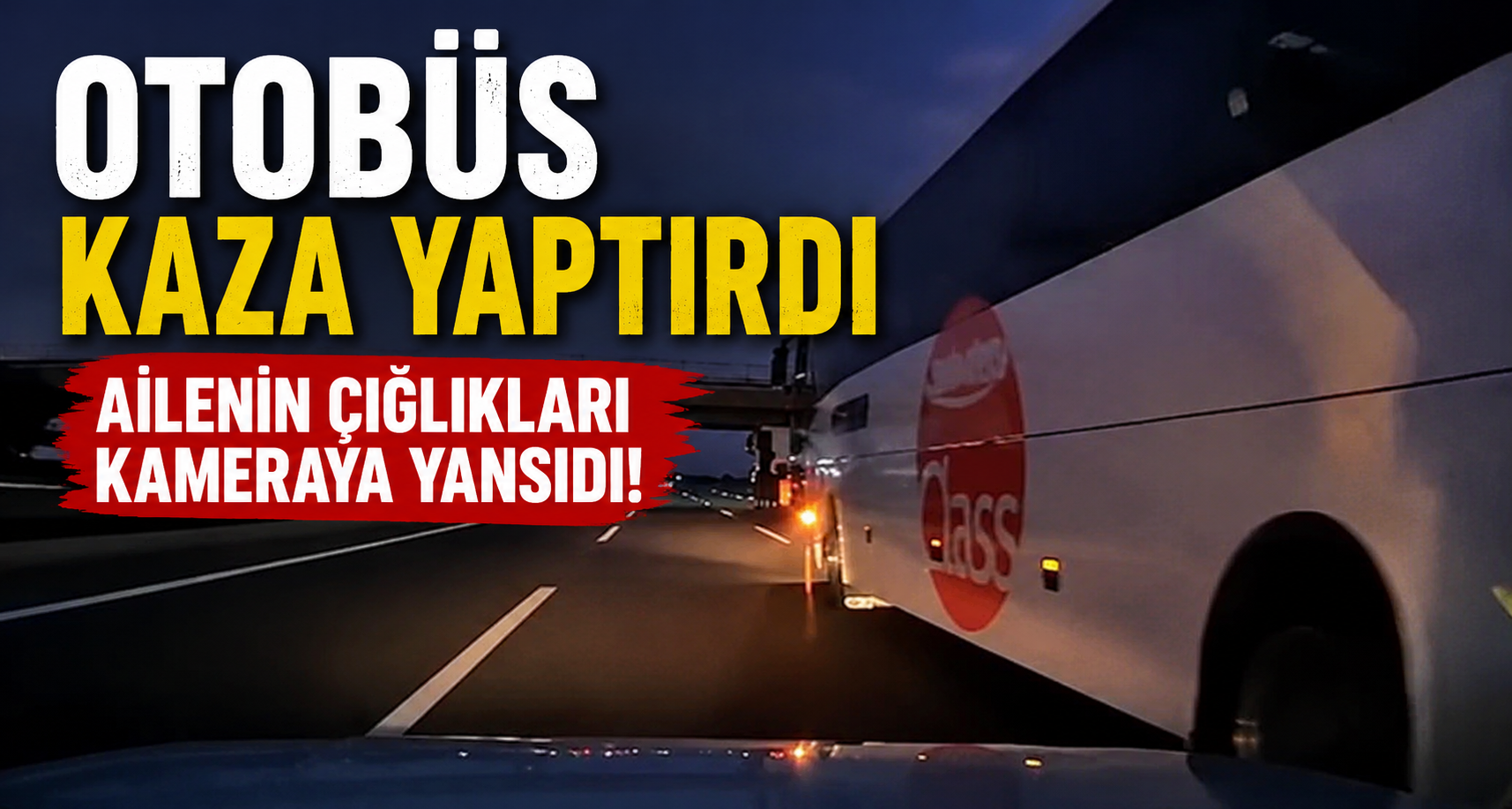 Otobüs kaza yaptırdı, ailenin çığlıkları kameraya yansıdı