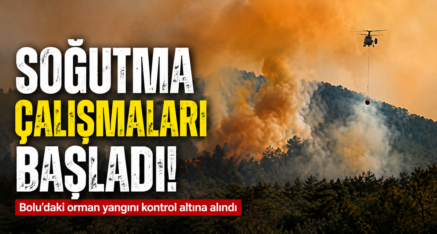 Bolu'daki orman yangını kontrol altına alındı