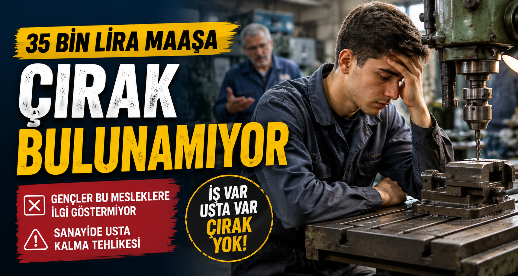 35 bin lira maaşa çırak bulunamıyor