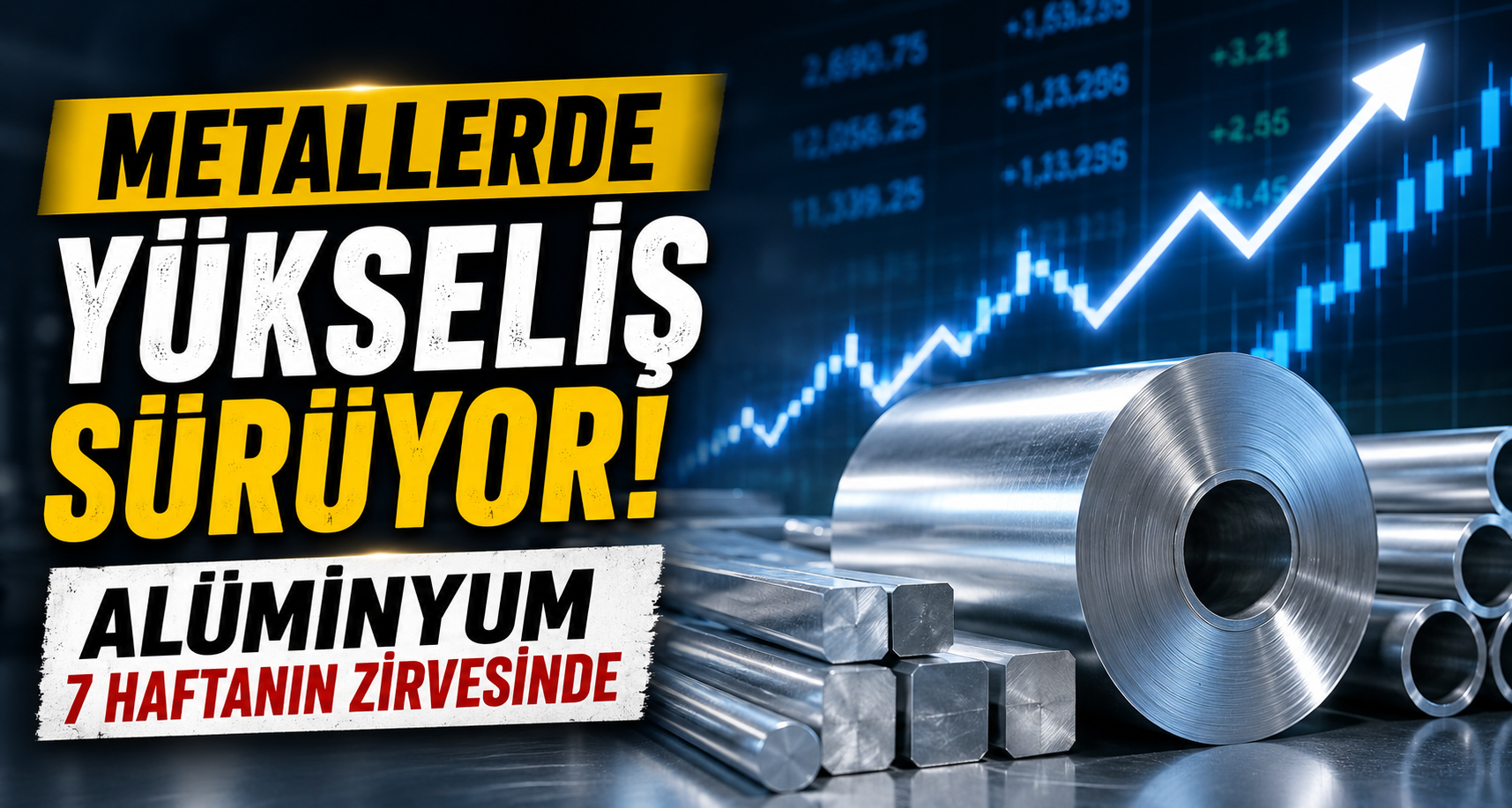 Metallerde yükseliş sürüyor: Alüminyum 7 haftanın zirvesinde