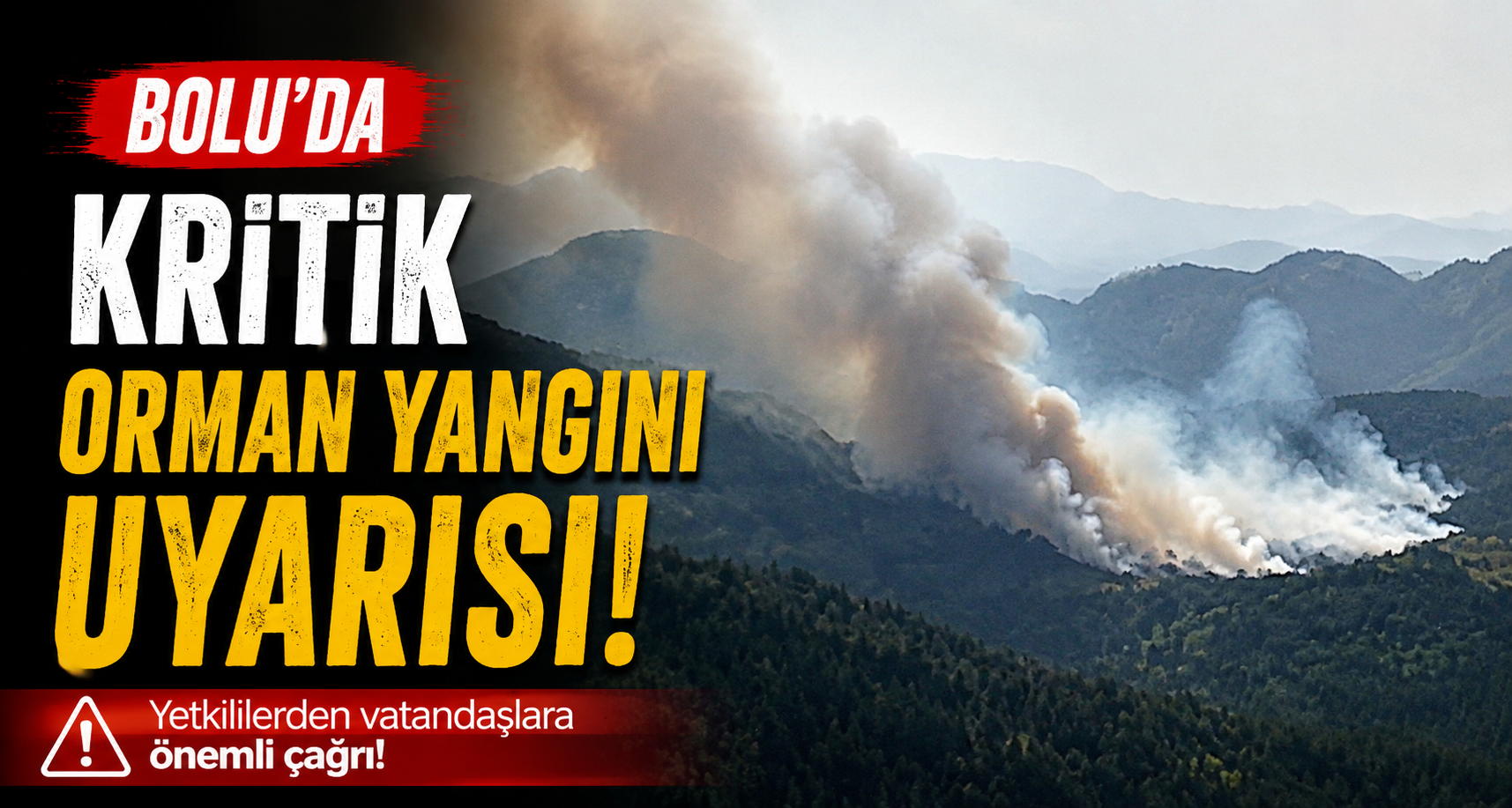 Bolu’da kritik orman yangını uyarısı