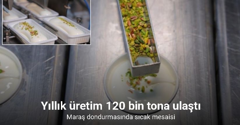 Maraş dondurmasında sıcak mesaisi: Yıllık üretim 120 bin tona ulaştı