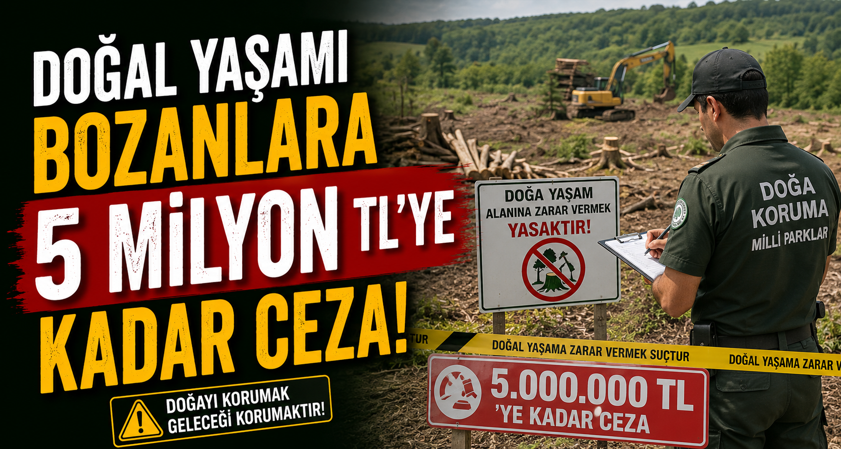 Doğal yaşamı bozanlara 5 Milyon TL’ye kadar ceza