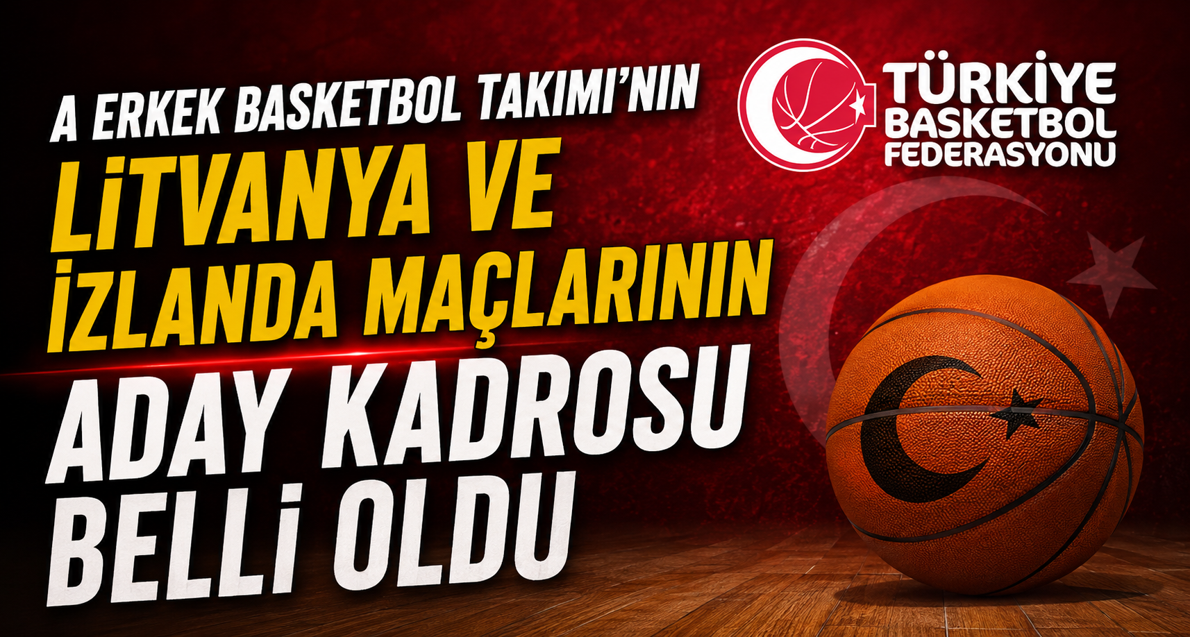 A Milli Erkek Basketbol Takımı’nın 17 kişilik aday kadrosu belli oldu