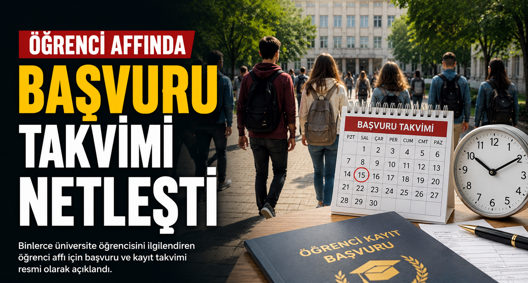 Öğrenci Affında Başvuru Takvimi Netleşti