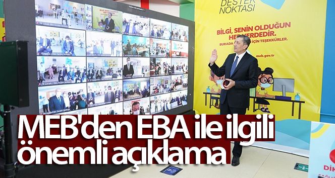 Milli Eğitim Bakanlığı’dan EBA Açıklaması