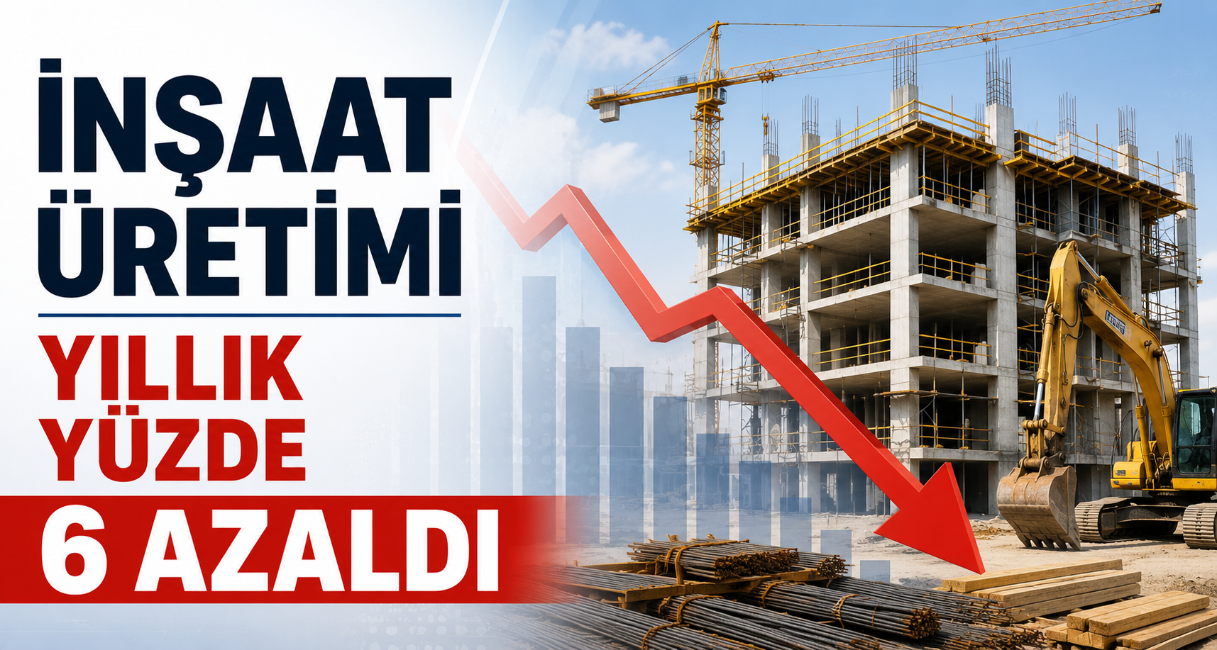İnşaat üretimi yıllık yüzde 6 azaldı