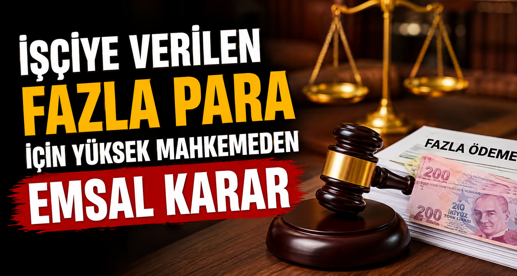 İşçiye verilen fazla para için yüksek mahkemeden emsal karar