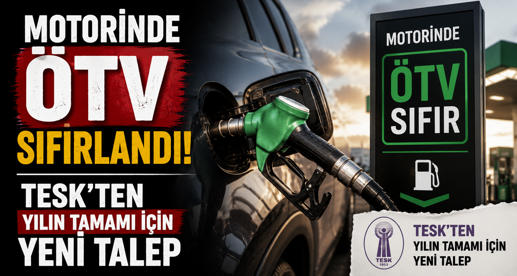 Motorinde ÖTV sıfırlandı: TESK’ten yılın tamamı için yeni talep