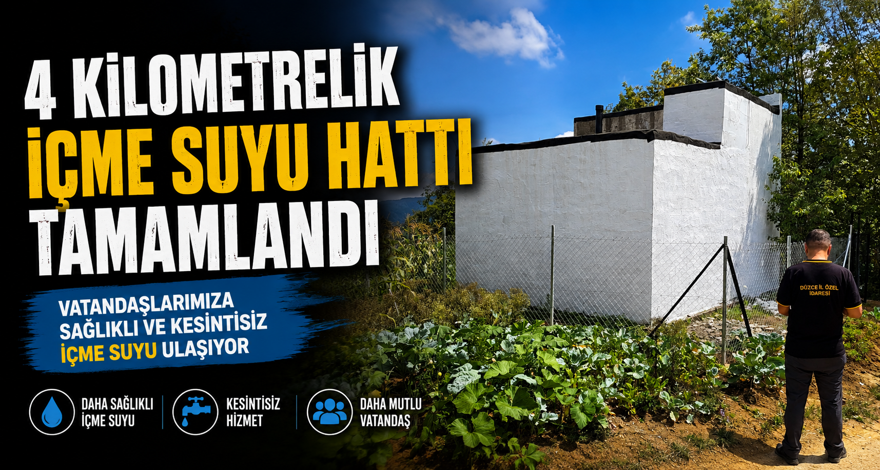 4 Kilometrelik İçme Suyu Hattı Tamamlandı