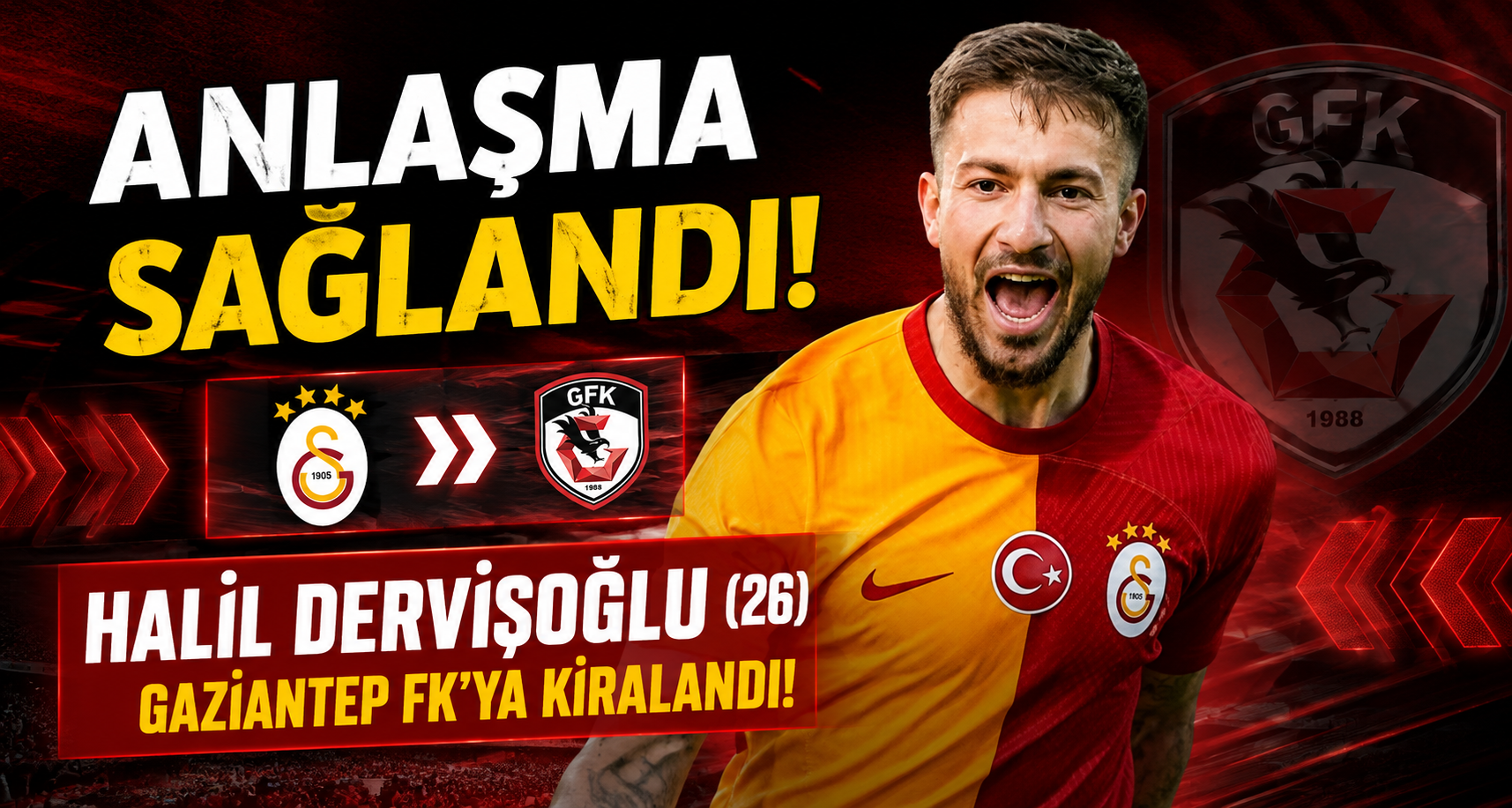 Halil Dervişoğlu, Gaziantep FK’ya kiralandı