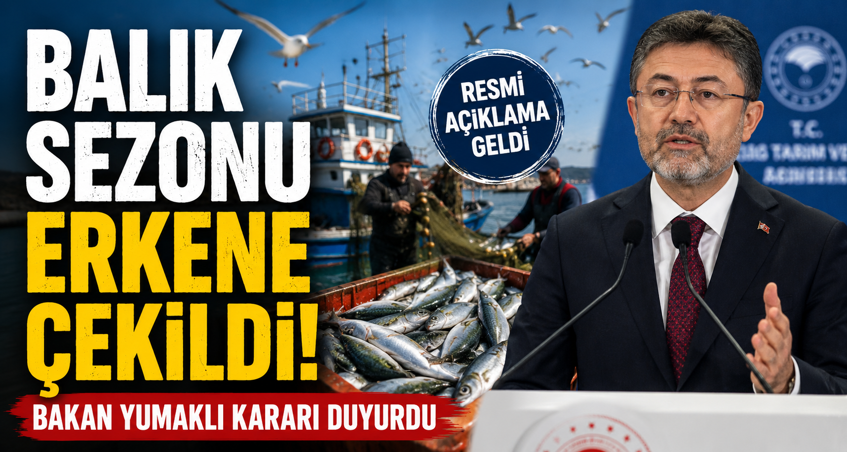 Balık sezonu erkene çekildi! Bakan Yumaklı  kararı duyurdu