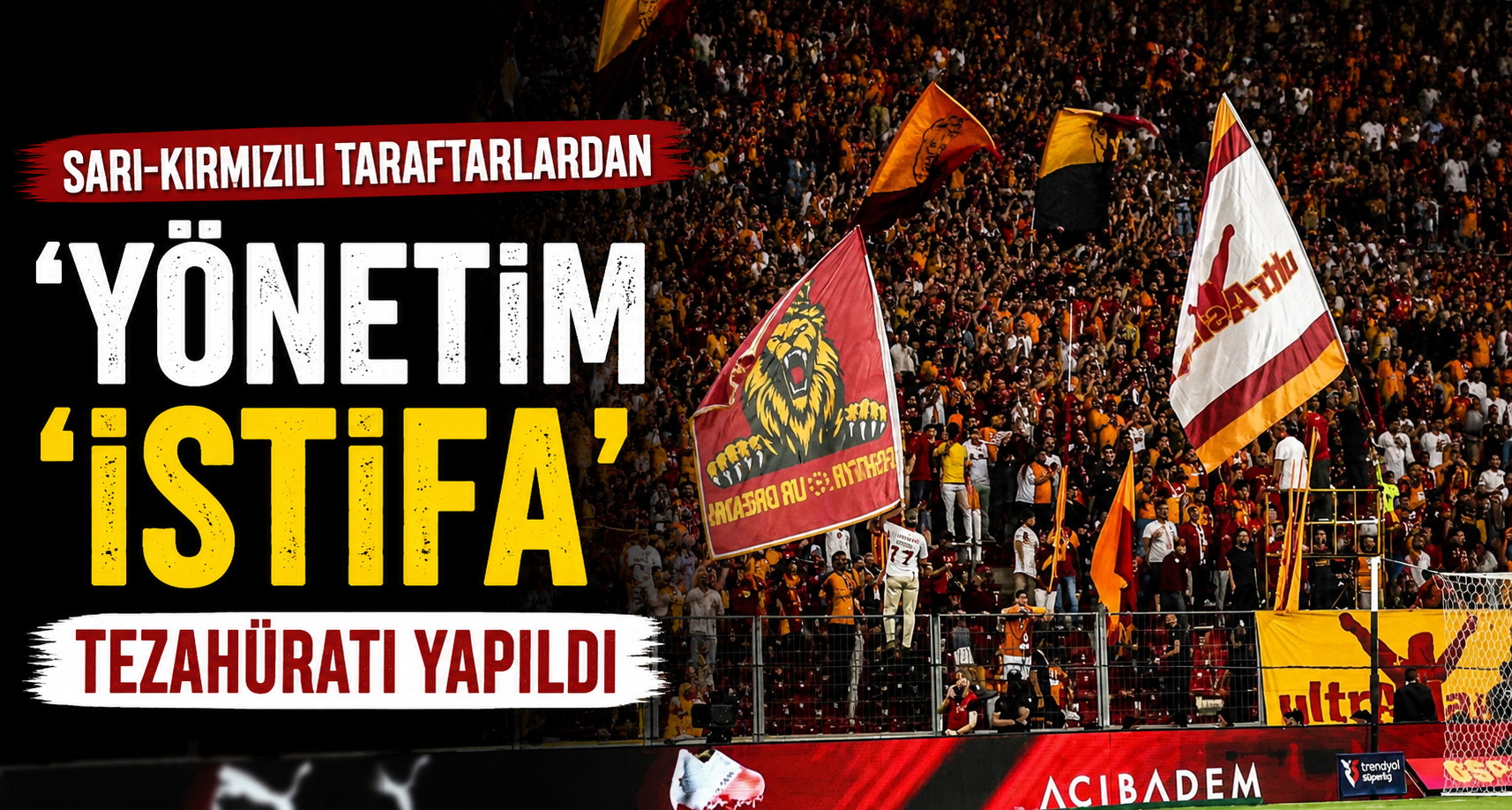 Sarı-kırmızılı taraftarlar, ’Yönetim istifa’ tezahüratı yaptı