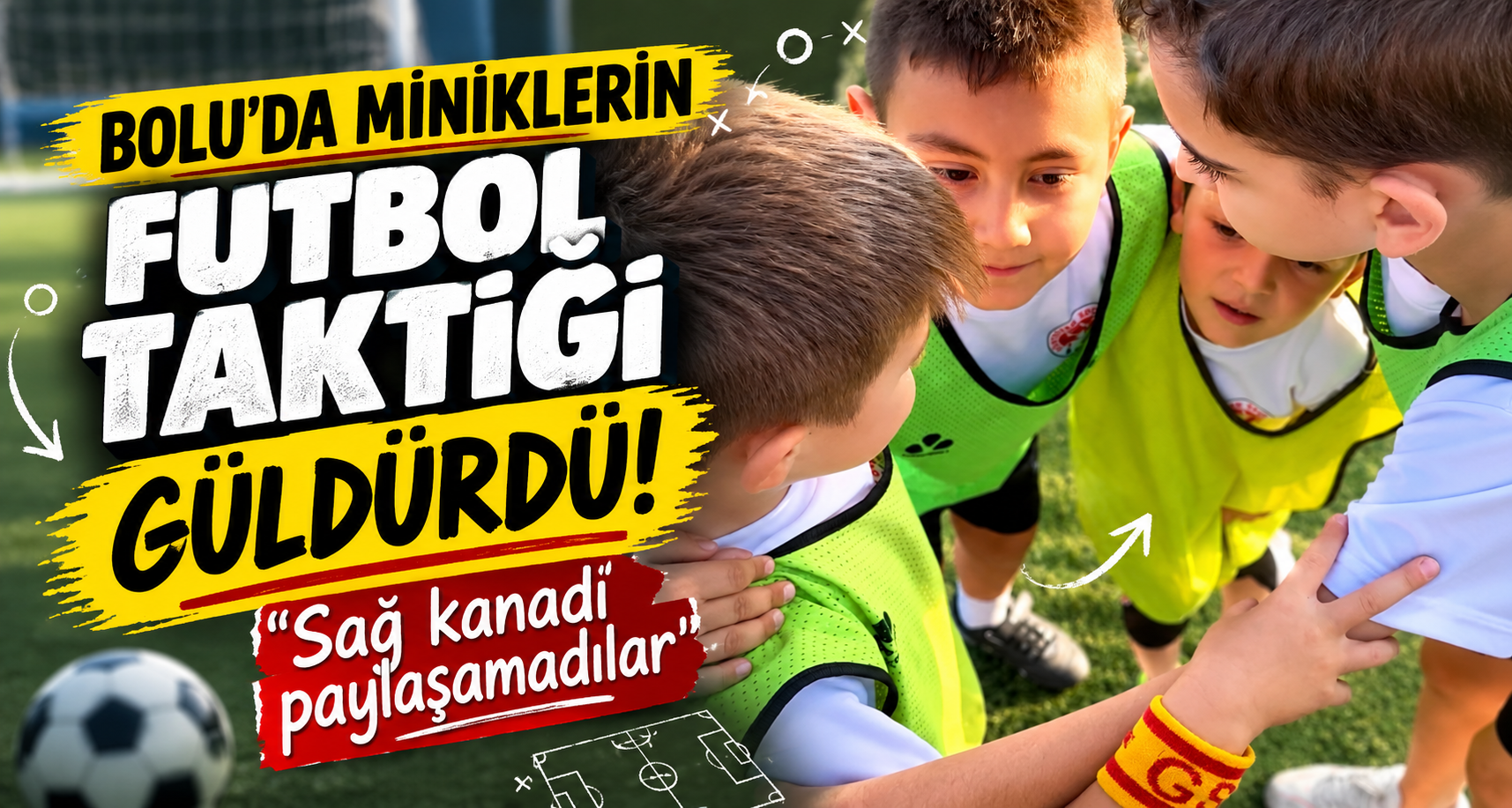 Bolu’da miniklerin futbol taktiği güldürdü: Sağ kanadı paylaşamadılar