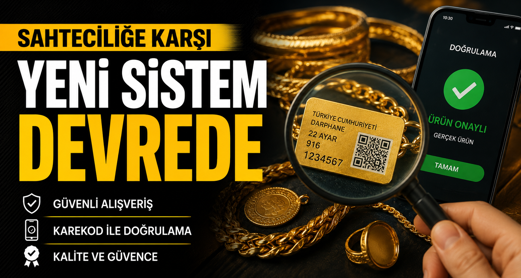 Altında Sahteciliğe Karşı Yeni Sistem Devrede