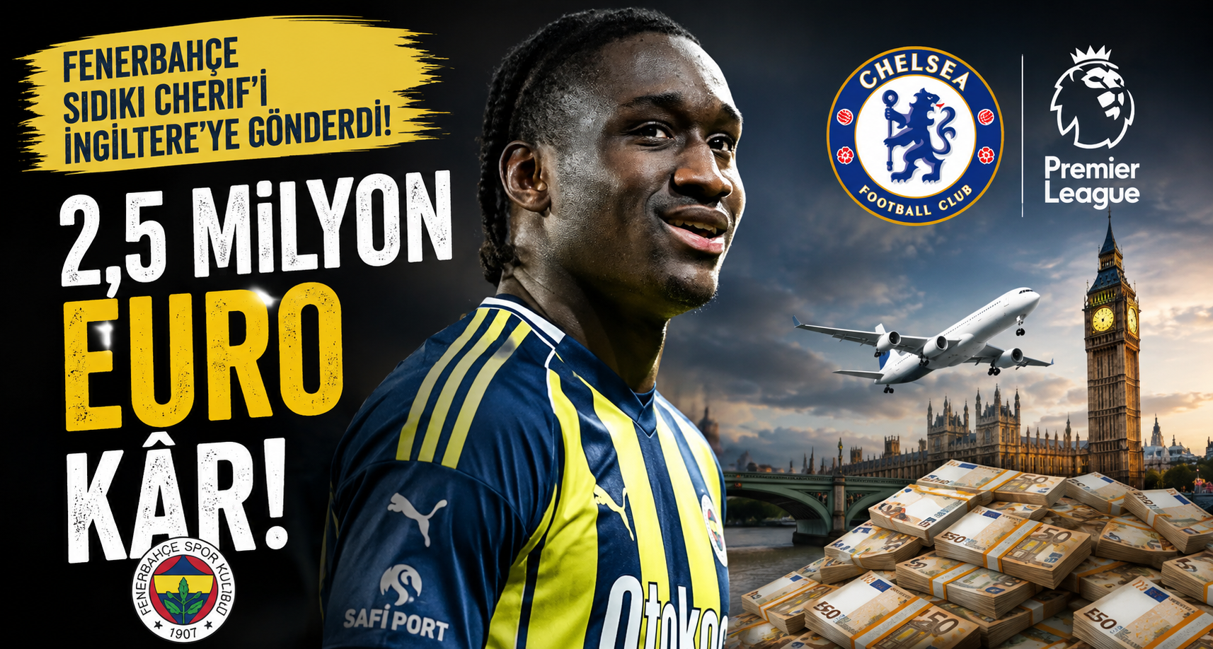 Fenerbahçe Sidiki Cherif’i İngiltere’ye gönderdi: 2,5 milyon Euro kâr