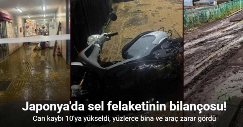 Japonya'yı vuran şiddetli yağışlarda ölü sayısı 10'a yükseldi, bin 499 bina sular altında kaldı