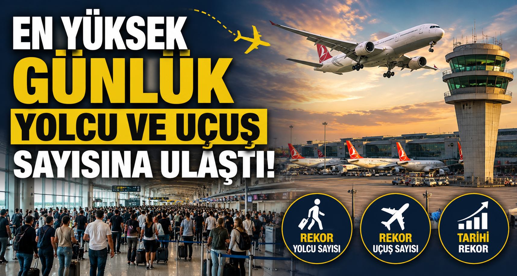En yüksek günlük yolcu ve uçuş sayısına ulaştı