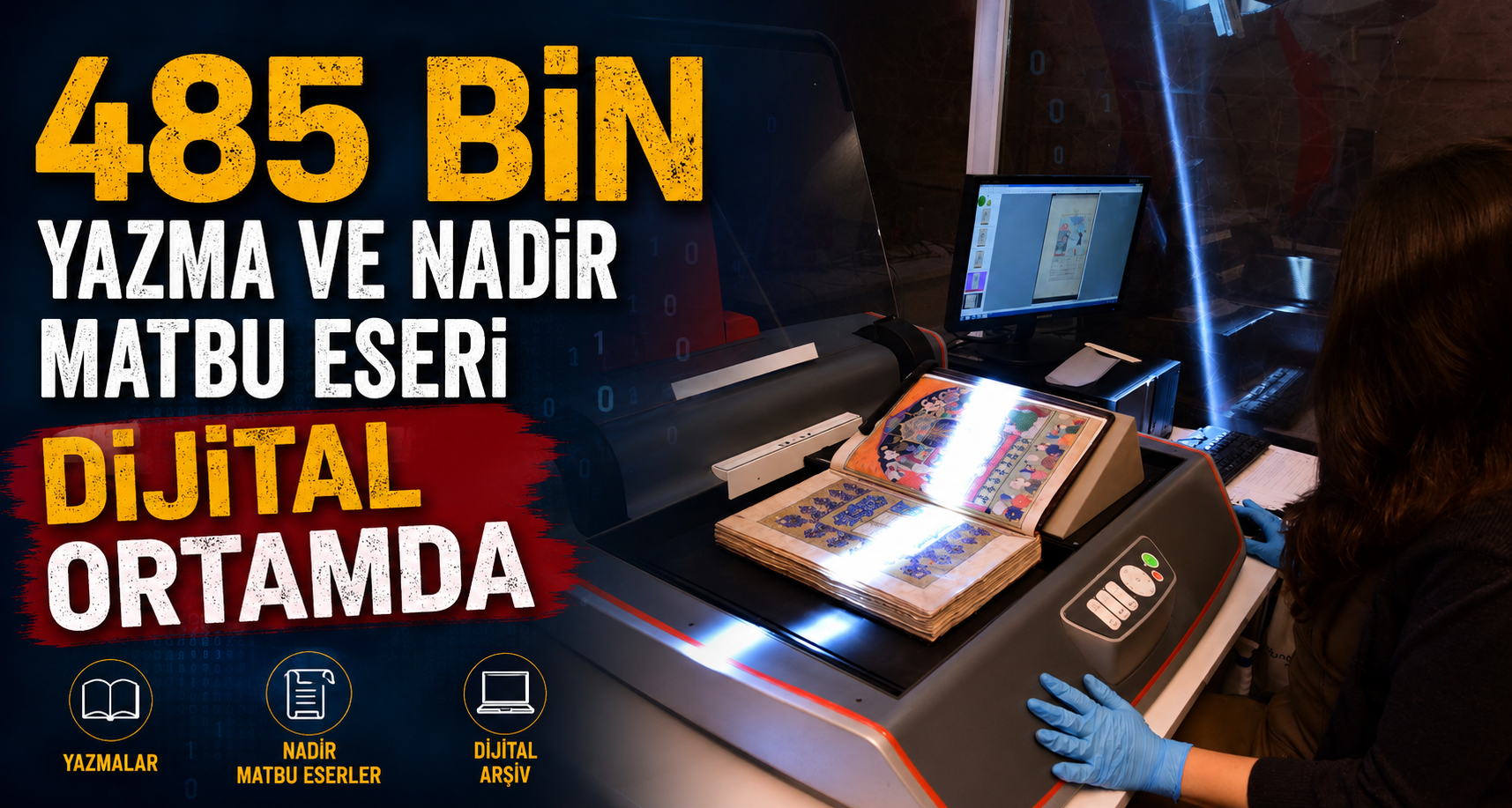 485 bin yazma ve nadir matbu eseri dijital ortamda