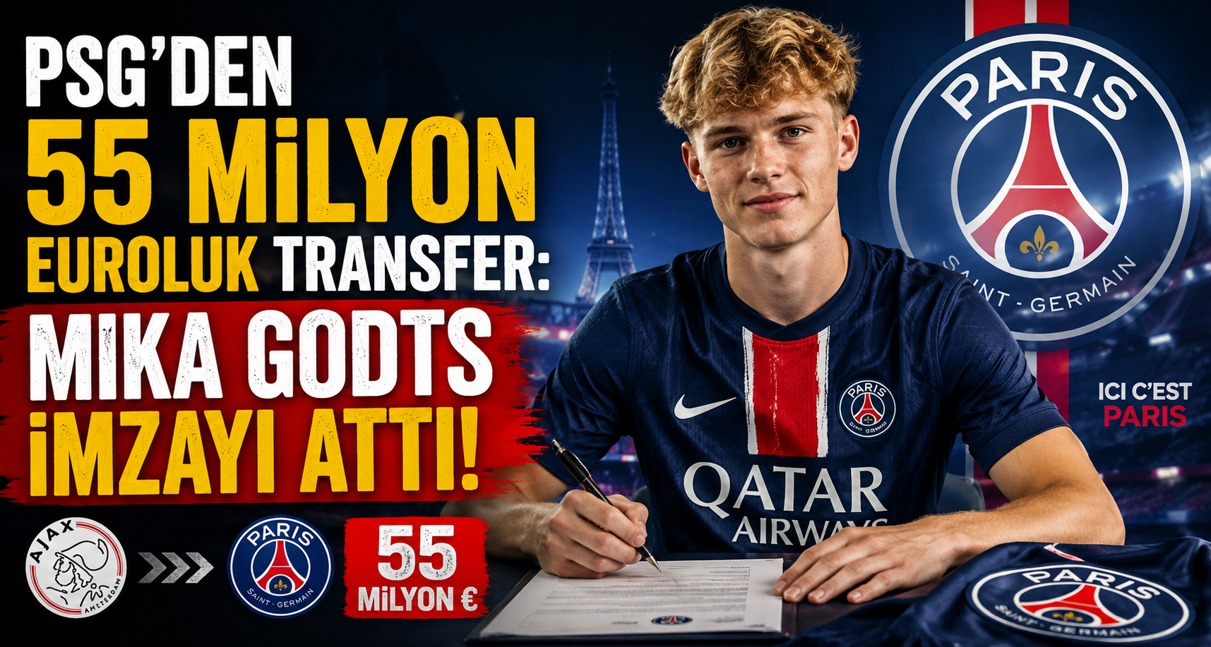 PSG’den 55 milyon euroluk transfer: Mika Godts imzayı attı