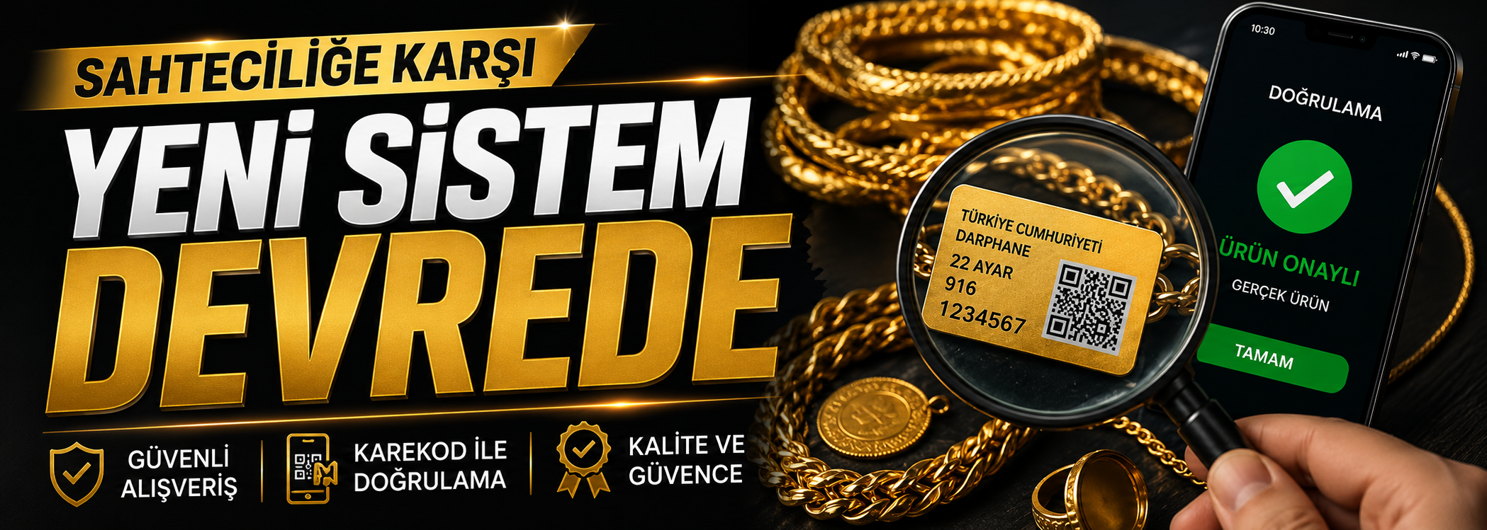 Altında Sahteciliğe Karşı Yeni Sistem Devrede