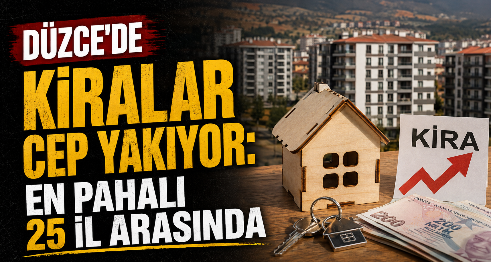 Düzce’de Kiralar Cep Yakıyor: En Pahalı 25 İl Arasında