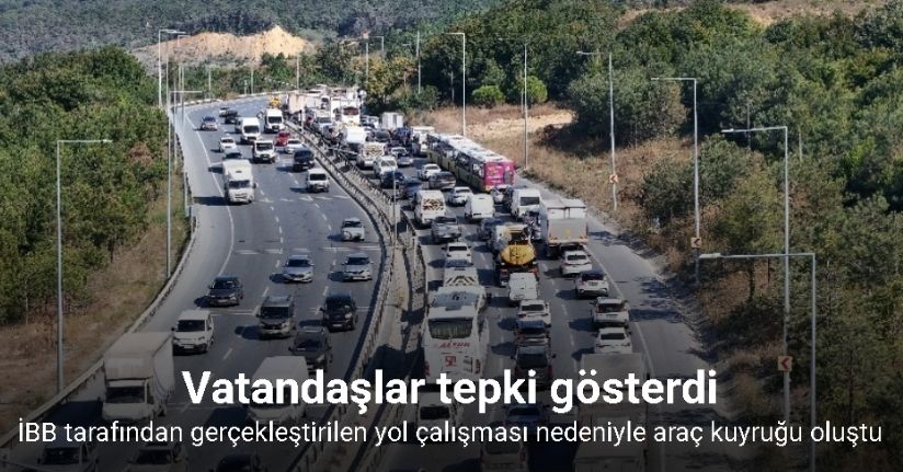 Arnavutköy’de yol çalışması trafiği kilitledi: Kilometrelerce araç kuyruğu oluştuArnavutköy’de yol çalışması trafiği kilitledi: Kilometrelerce araç kuyruğu oluştu