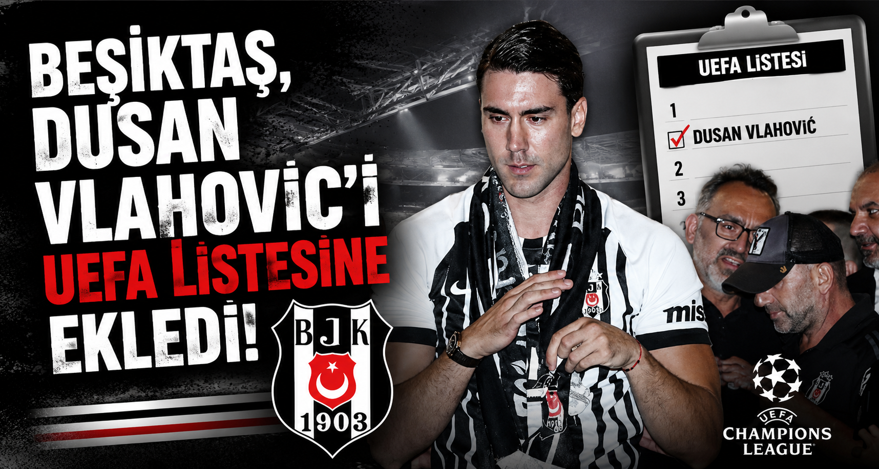 Beşiktaş, Dusan Vlahovic’i UEFA listesine eklediBeşiktaş, Dusan Vlahovic’i UEFA listesine ekledi