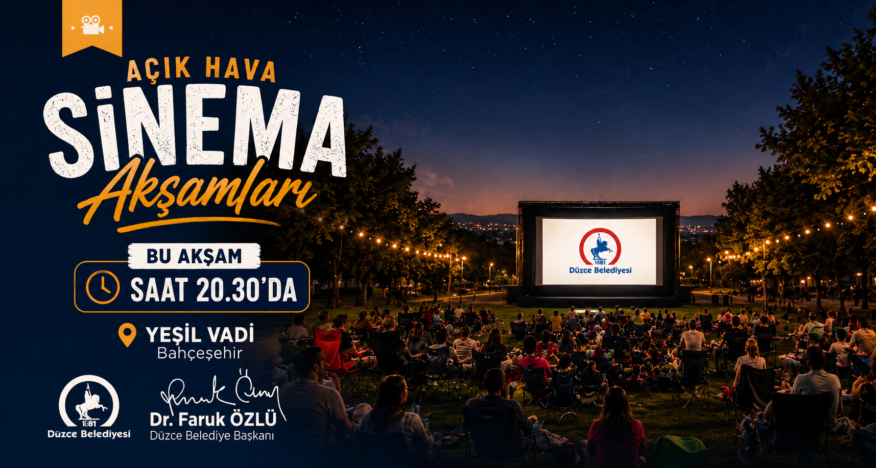 Açık Hava Sinema Akşamları Bu Akşam Devam Ediyor