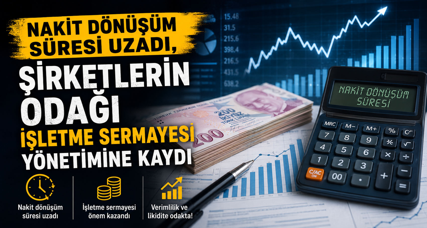 Nakit dönüşüm süresi uzadı, şirketlerin odağı işletme sermayesi yönetimine kaydı
