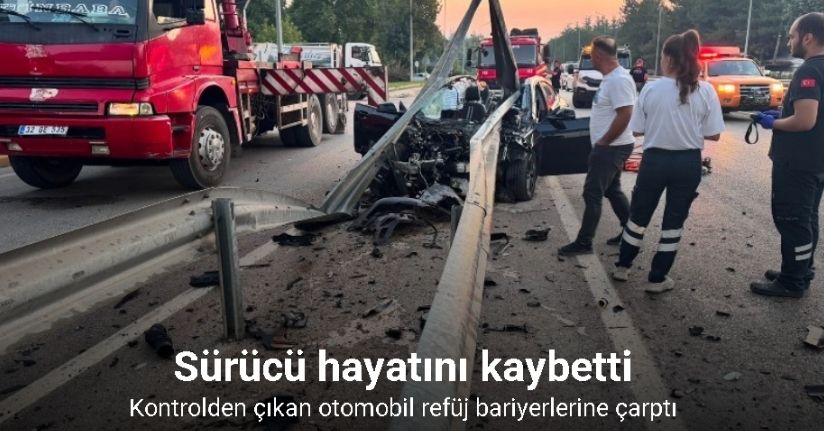Isparta’da feci kaza: Bariyerlere çarpan otomobilin sürücüsü hayatını kaybetti