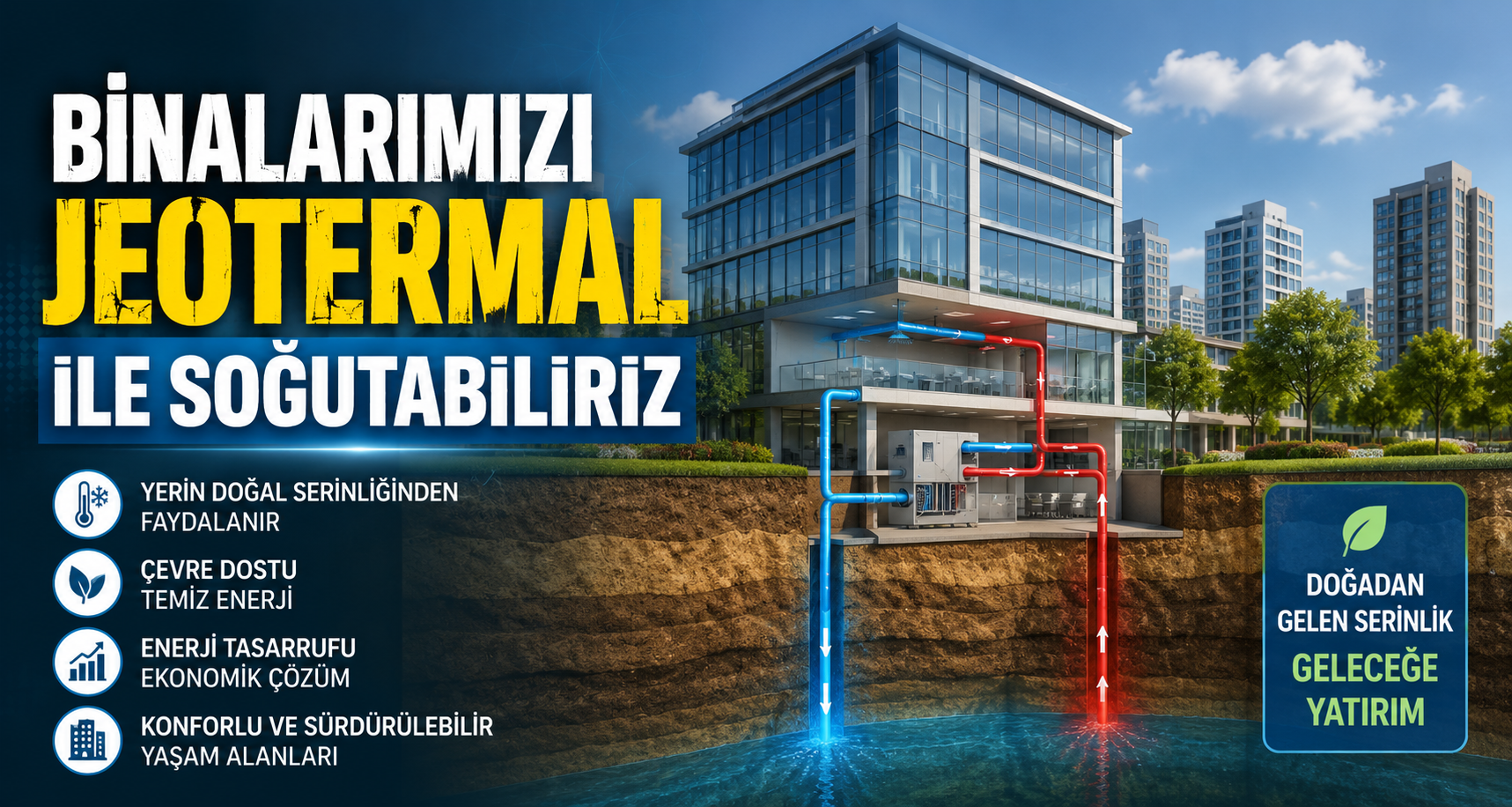 Binalarımızı jeotermal ile soğutabiliriz