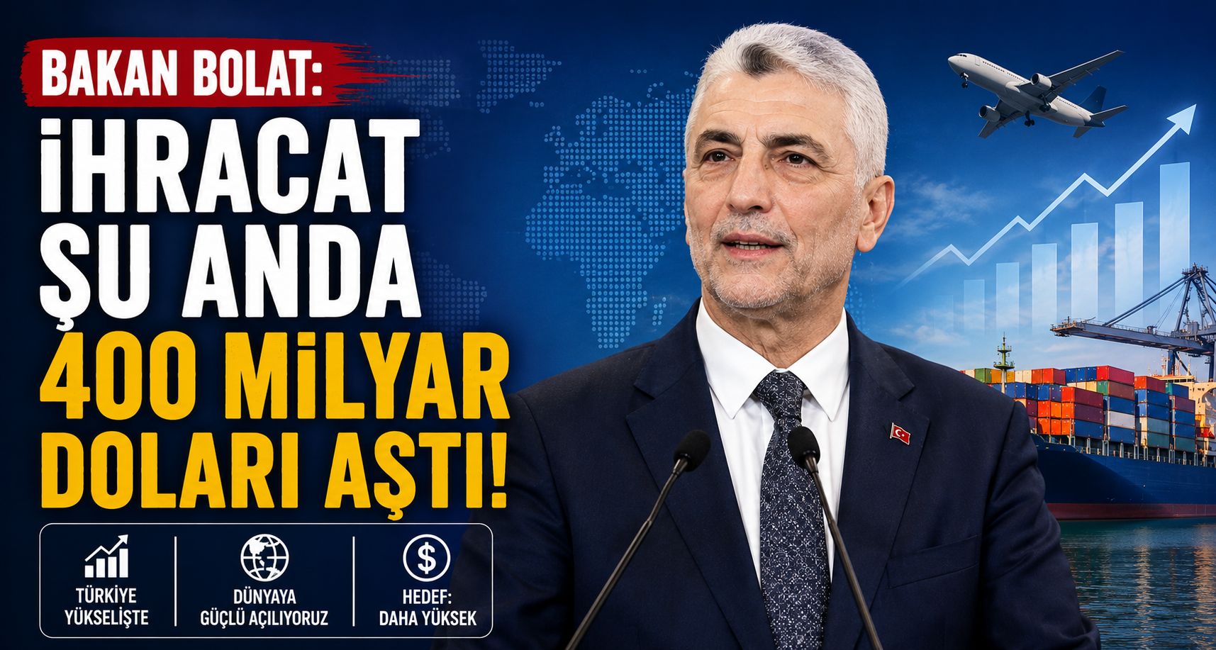 Bakan Bolat: İhracat şu anda 400 milyar doları aştı