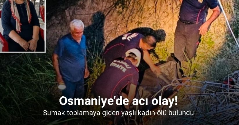 Osmaniye’de acı olay: Sumak toplamaya giden yaşlı kadın ölü bulunduOsmaniye’de acı olay: Sumak toplamaya giden yaşlı kadın ölü bulundu